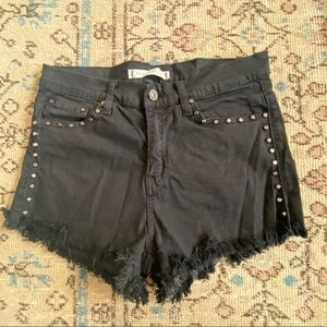 Flying Monkey Black Denim Studded Short